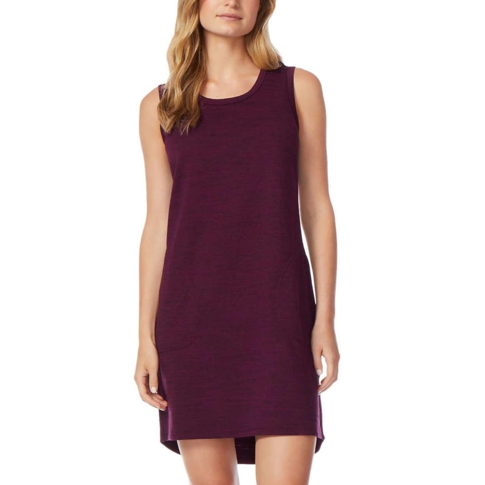 $30 EUC 32 DEGREES‎ short sleeve dress XL purple heathered pockets active tank